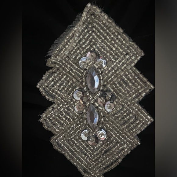 Stunning Strappy Vintage Dress with Beaded Appliqué - Picture 2 of 3